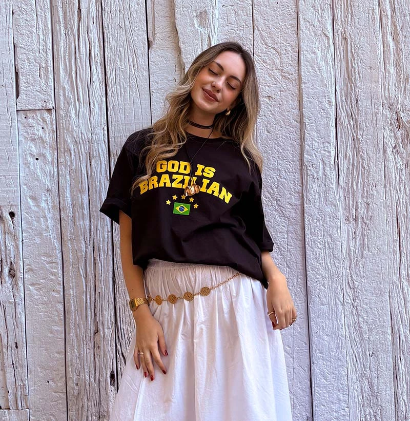 Tshirt Oversized God Is Brazilian