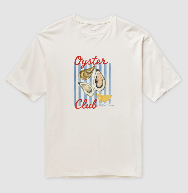 Camiseta Oversized Oyster Club Enfim - Camiseta Oversized