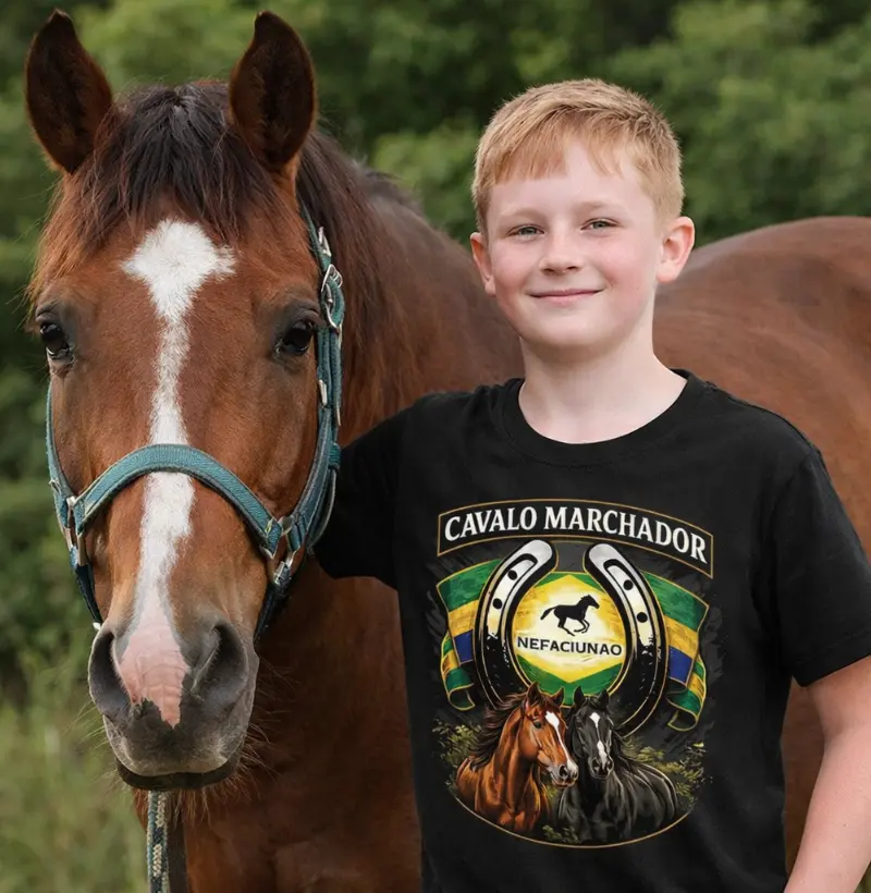 Camiseta Infantil Marchador Brasil 