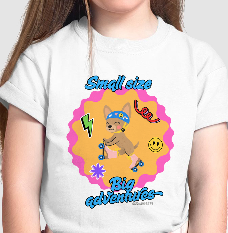 Camiseta Small size, big adventures