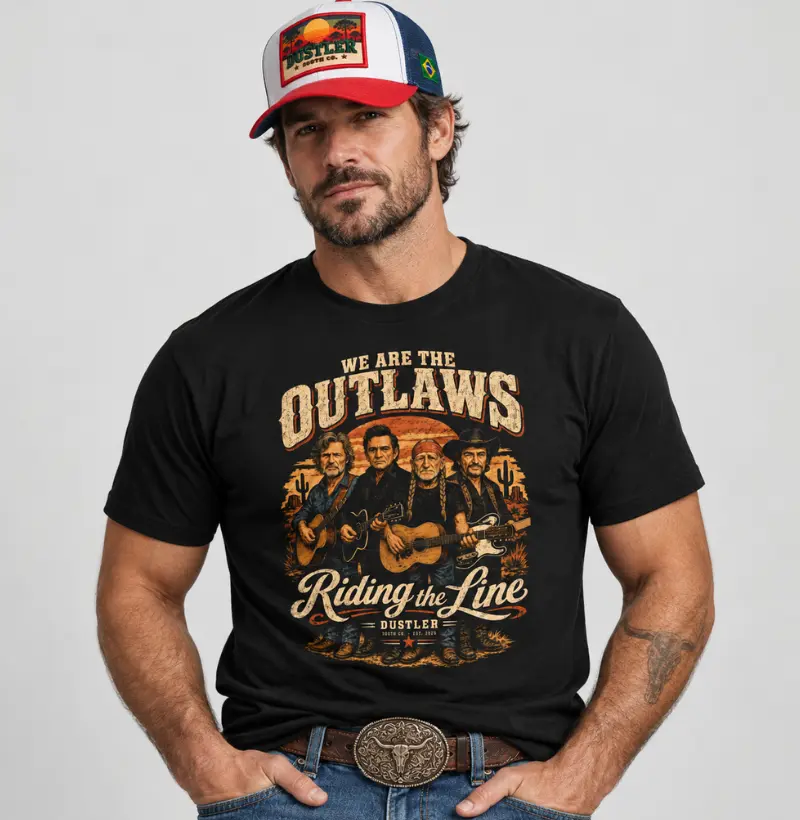 Country Masculina We Are The Outlaws Riding The Line