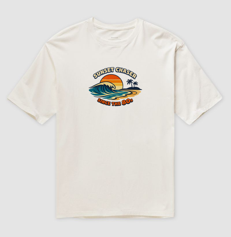 Camiseta Oversized Sunset Chaser 80s | Posto80