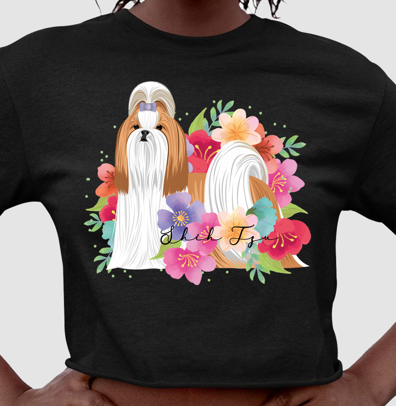 Shih Tzu Top Knot Floral