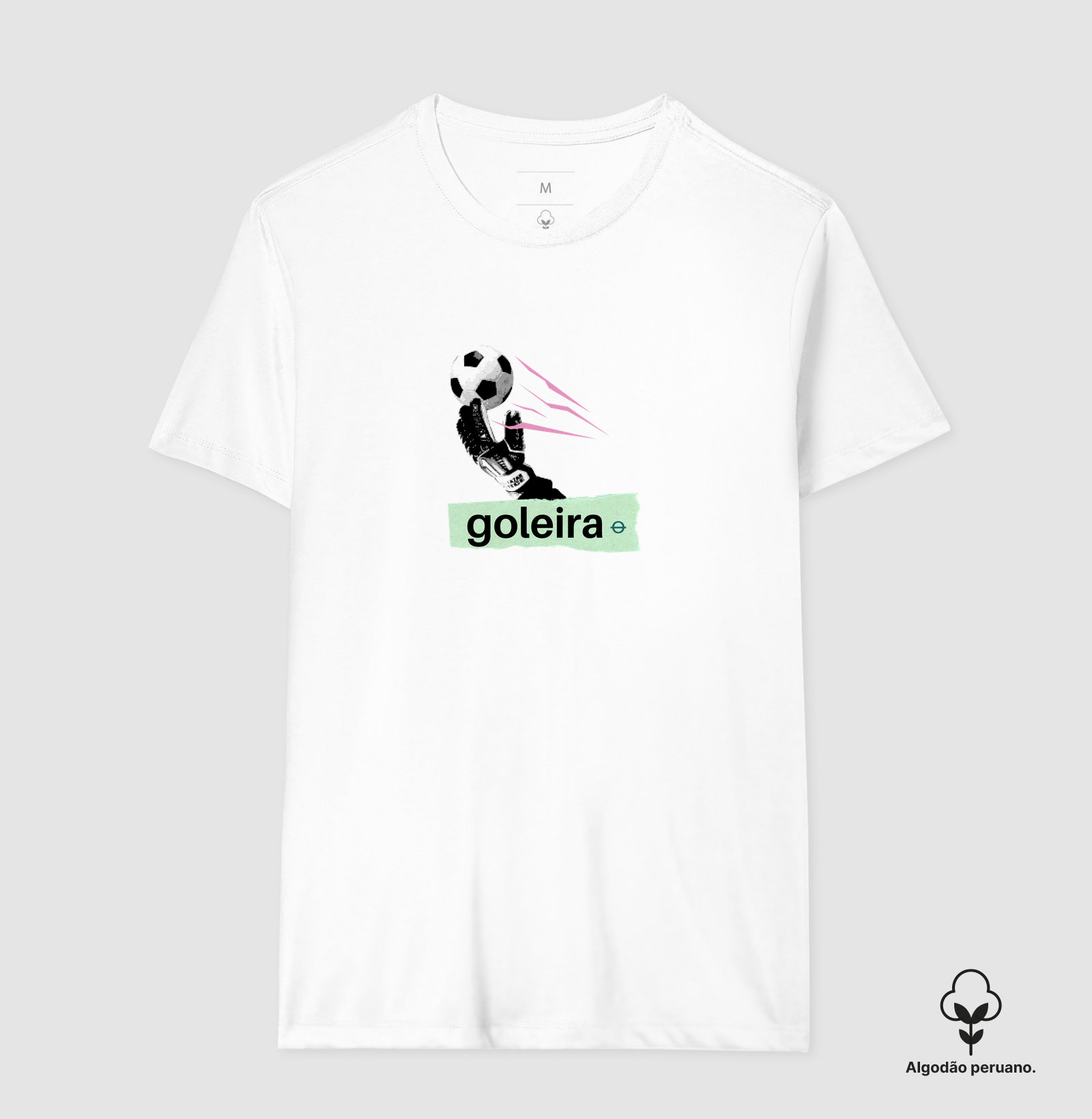 feminina de futebol estampa "goleira" joga bonita