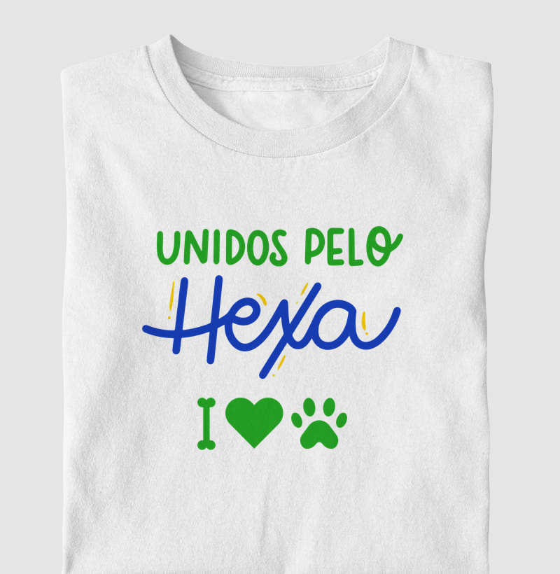 Camiseta Unidos Pelo Hexa | Brasil Pet Edition