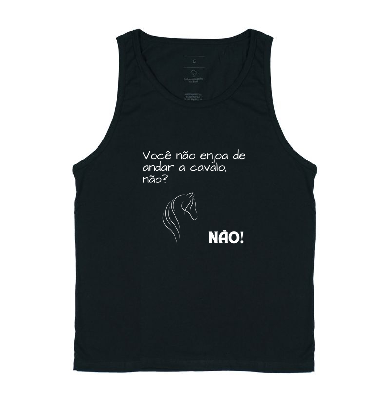 Não enjoa de andar a cavalo?