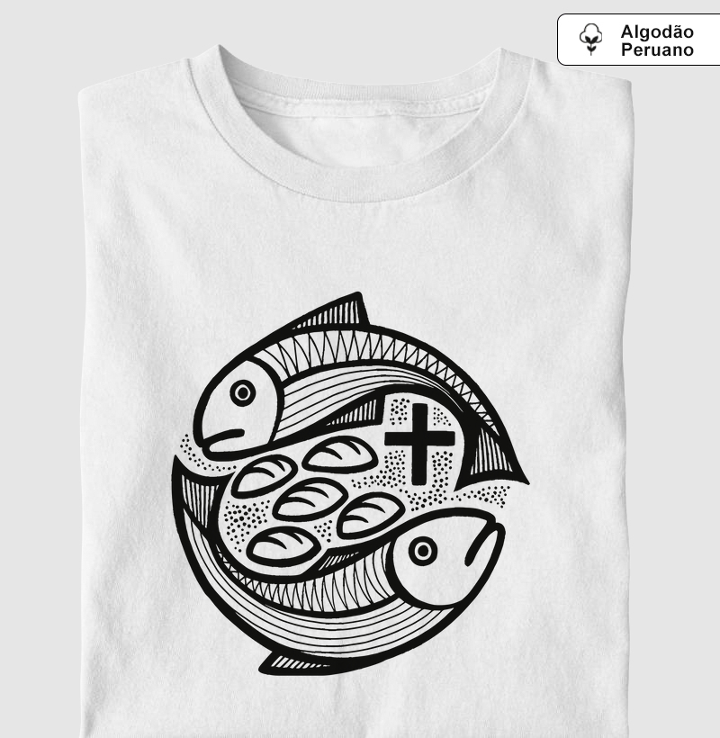 Milagre do Pão e do Peixe - Algodão Peruano