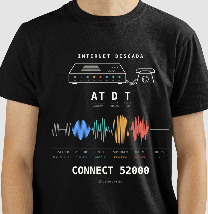 Conexão discada - Camiseta