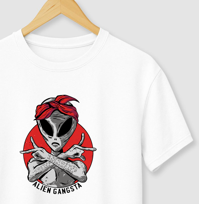 Camiseta Alien Gangsta - Camiseta