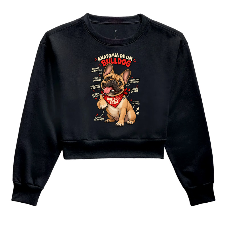 Frances - Anatomia Fulvo - Cropped Moletom