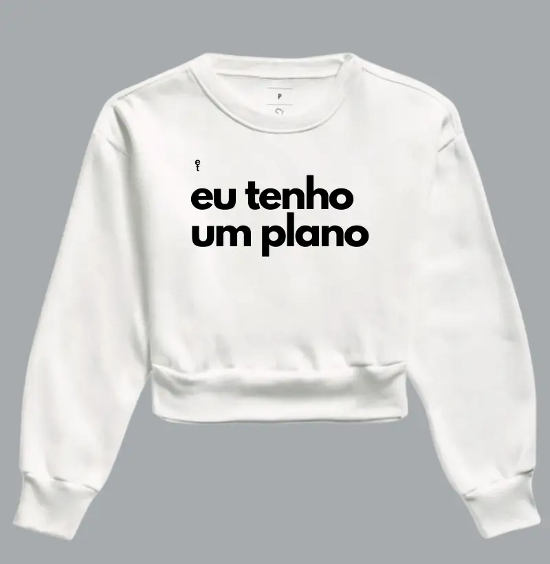 Moletom Cropped Plano 
