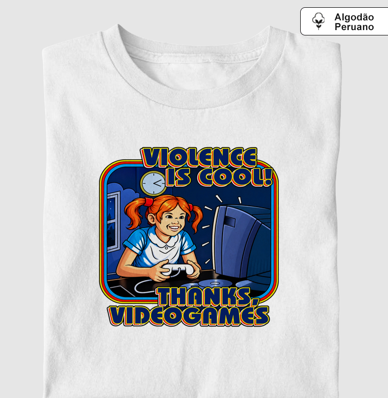 Camiseta Algodão Peruano "GTA 6 Thanks Video Games" - Camiseta Algodão Peruano