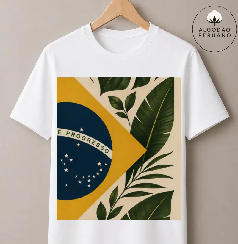 Camiseta Algodão Peruano - Raízes do Hexa
