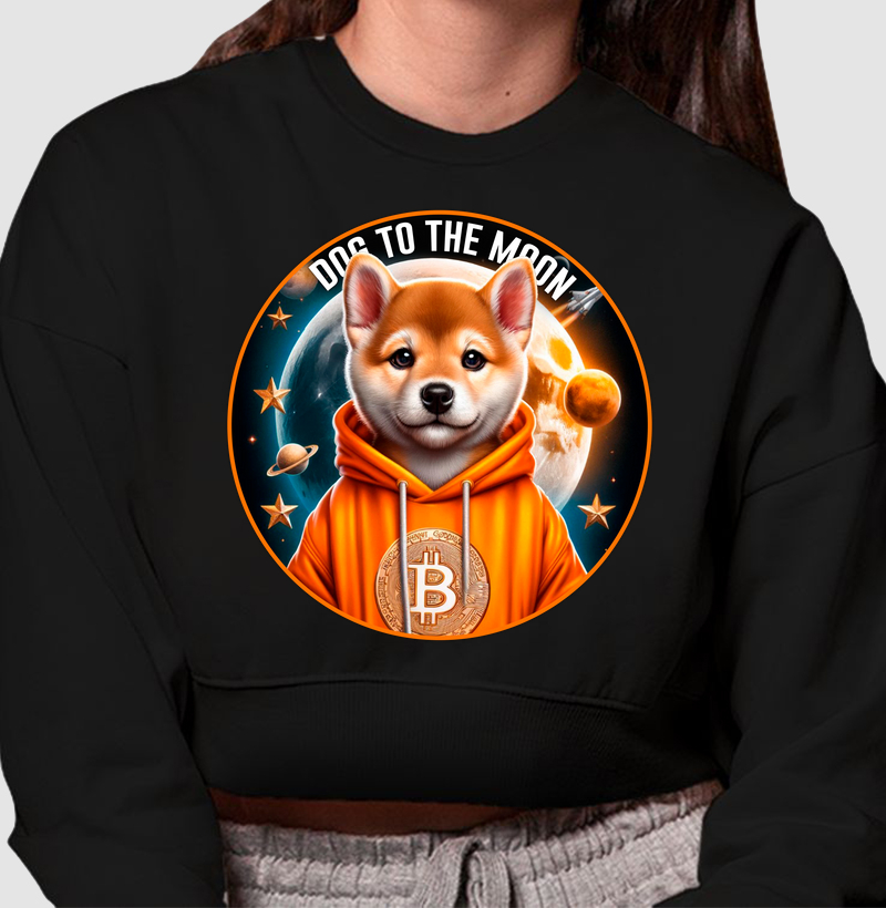 Moletom Cropped DOG THE MOON