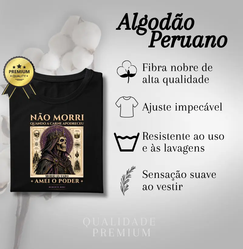 Memento Mori — Quando a Carne Apodrece - Camiseta Algodão Peruano