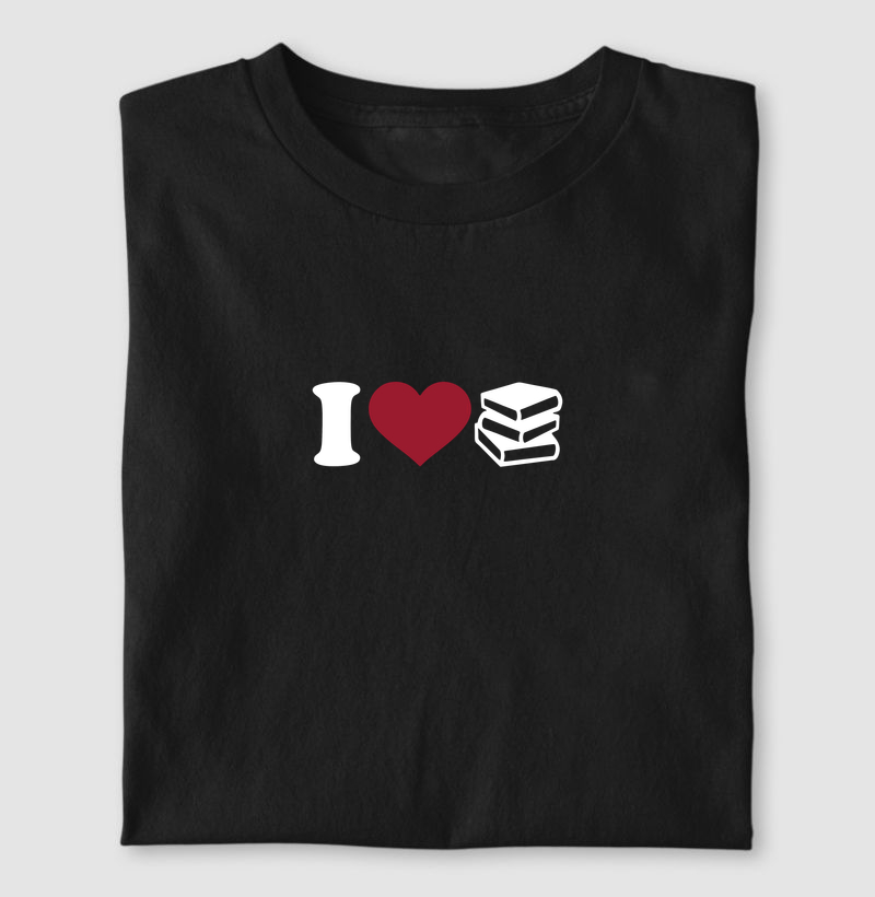 CAMISETA I LOVE BOOKS
