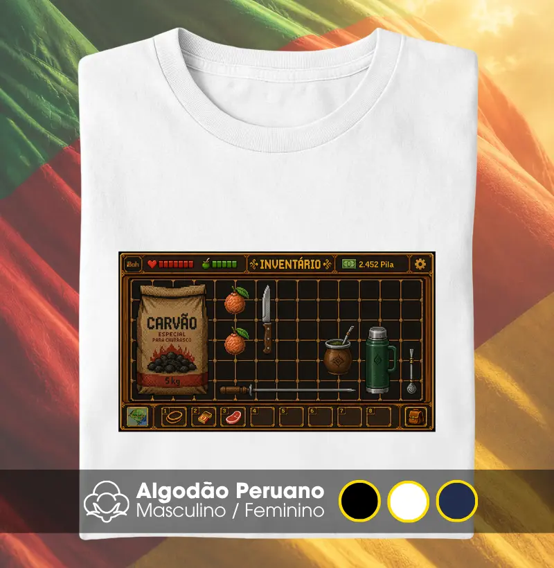 Gameplay Gaúcha - Camiseta Algodão Peruano