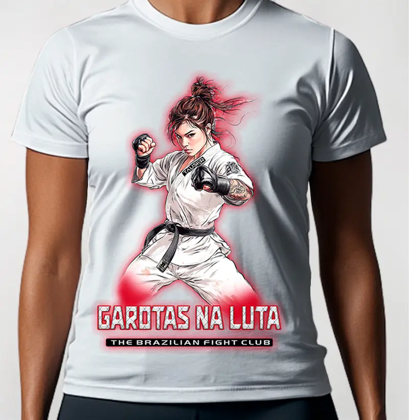 Camiseta Feminina 100% algodão, estampa Garotas
