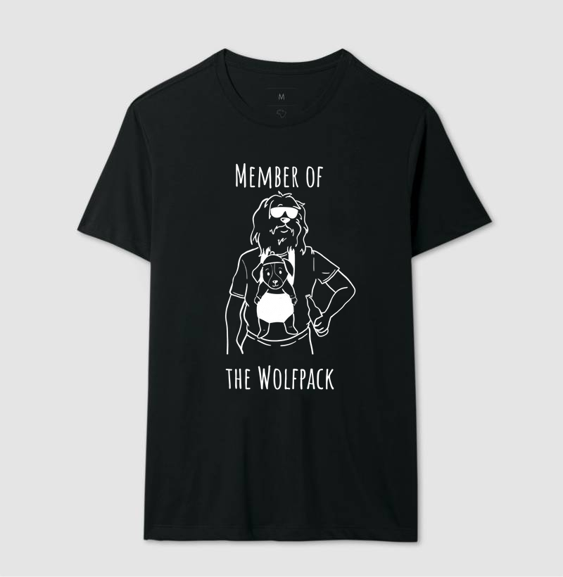 Camiseta Cachorro Divertida Member of the Wolfpack