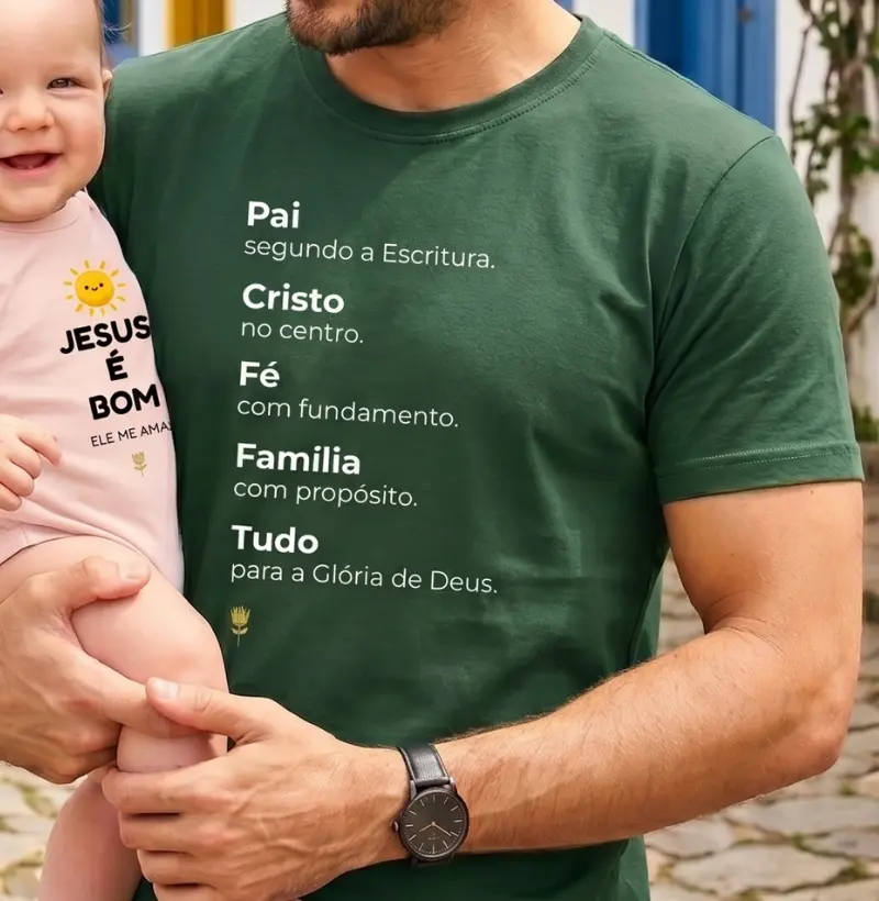 Pai. Cristo. Fé. Família. Tudo para a Glória de Deus.