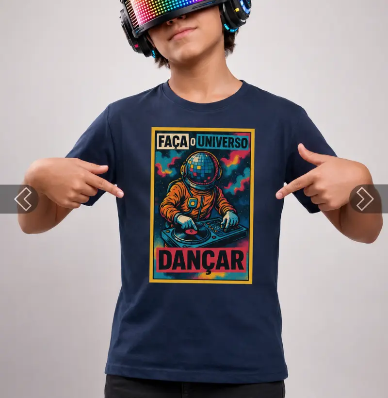 Faça o Universo Dançar – DJ Astronauta - Camiseta Infantil