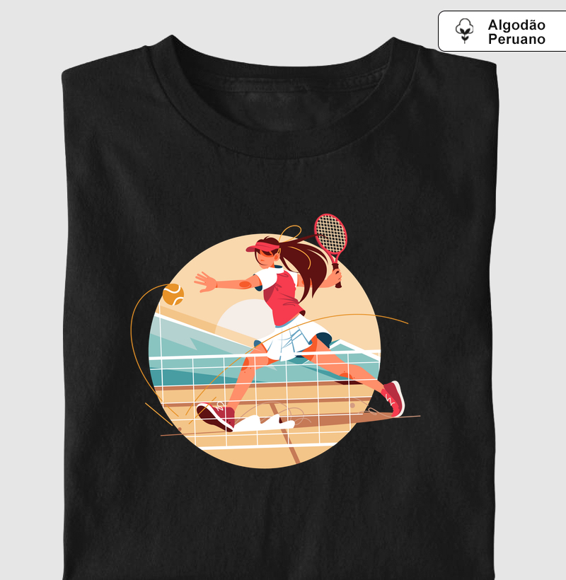 Nascida para o Tennis - Camiseta Algodão Peruano