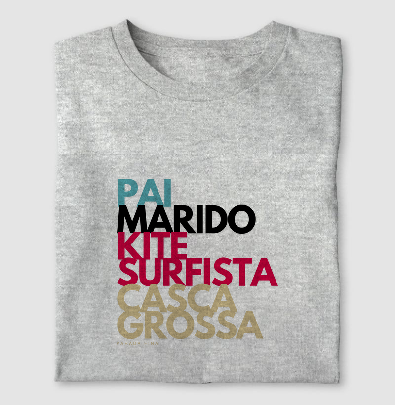 Pai. Kitesurfista. Casca Grossa.