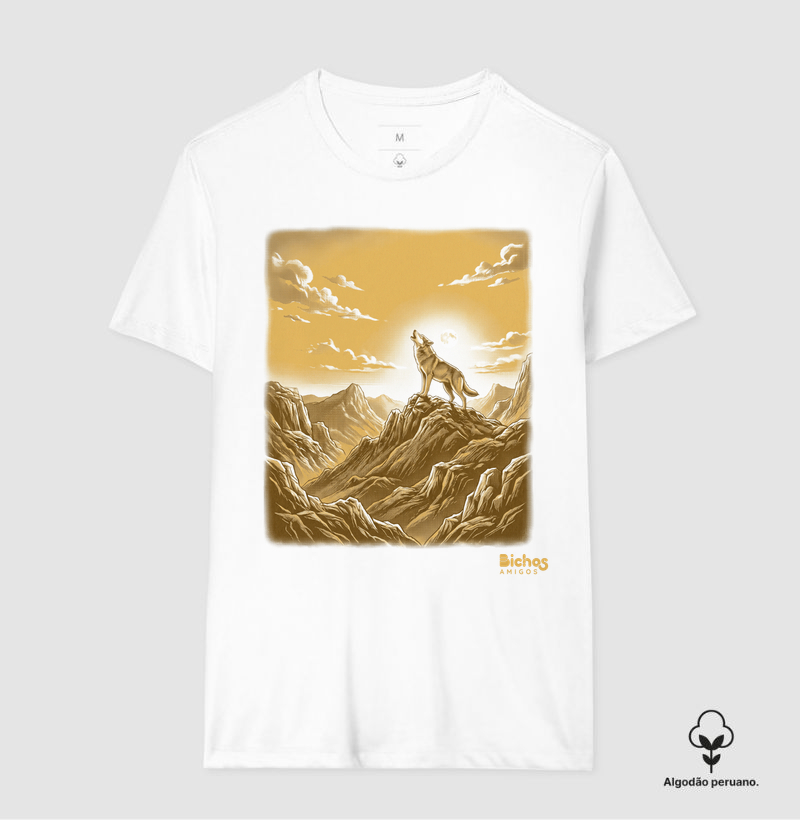 Lobo da Montanha - Camiseta Algodão Peruano