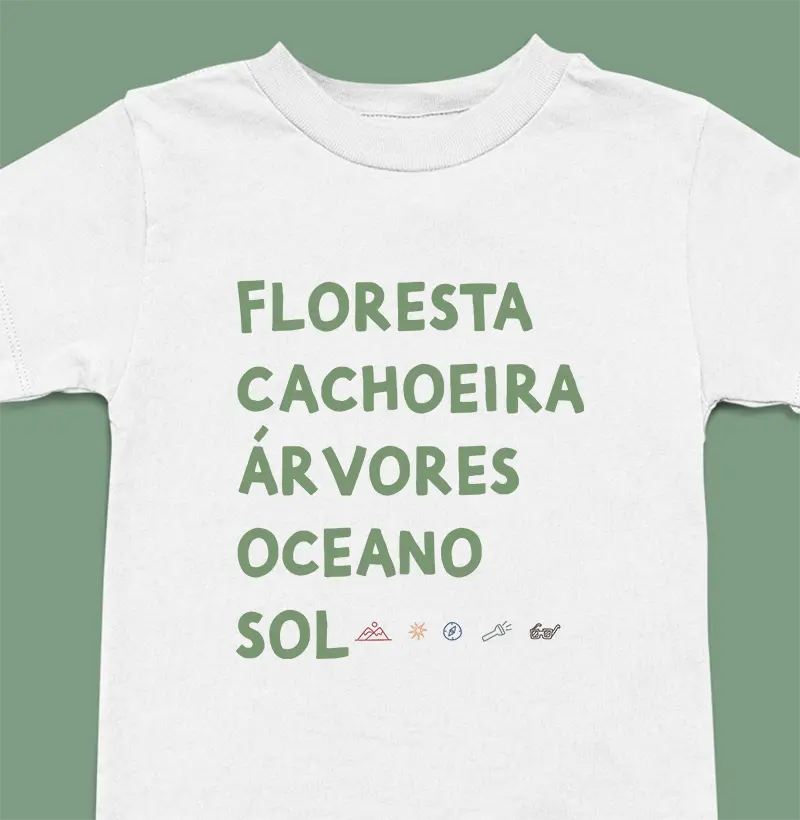 Floresta, cachoeria, árvores, oceano e sol