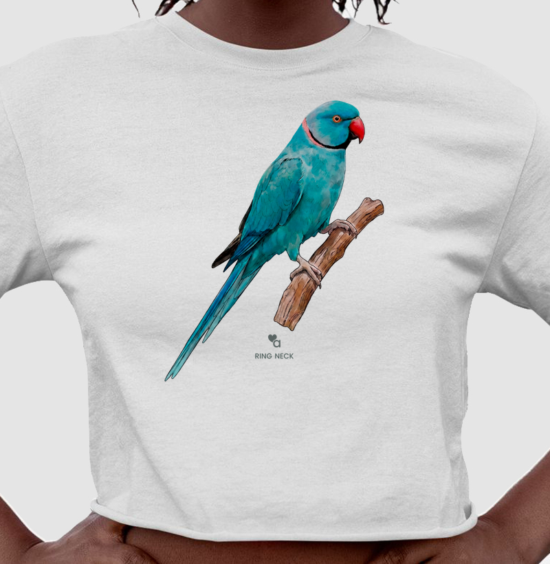 Aves - Ring Neck Azul - Cropped
