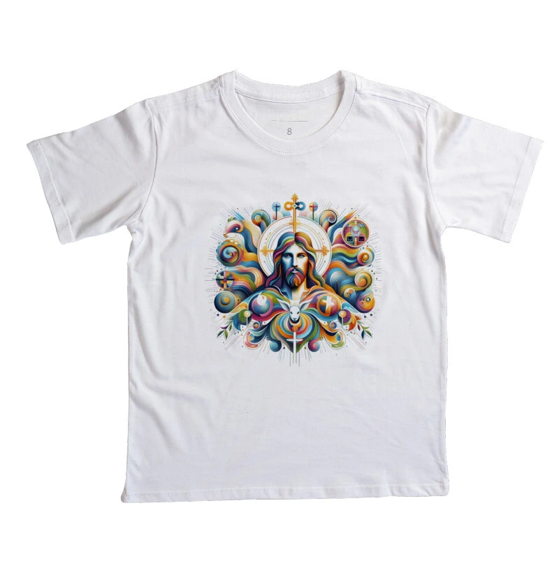 Camiseta Infantil Básica de Algodão "Jesus"