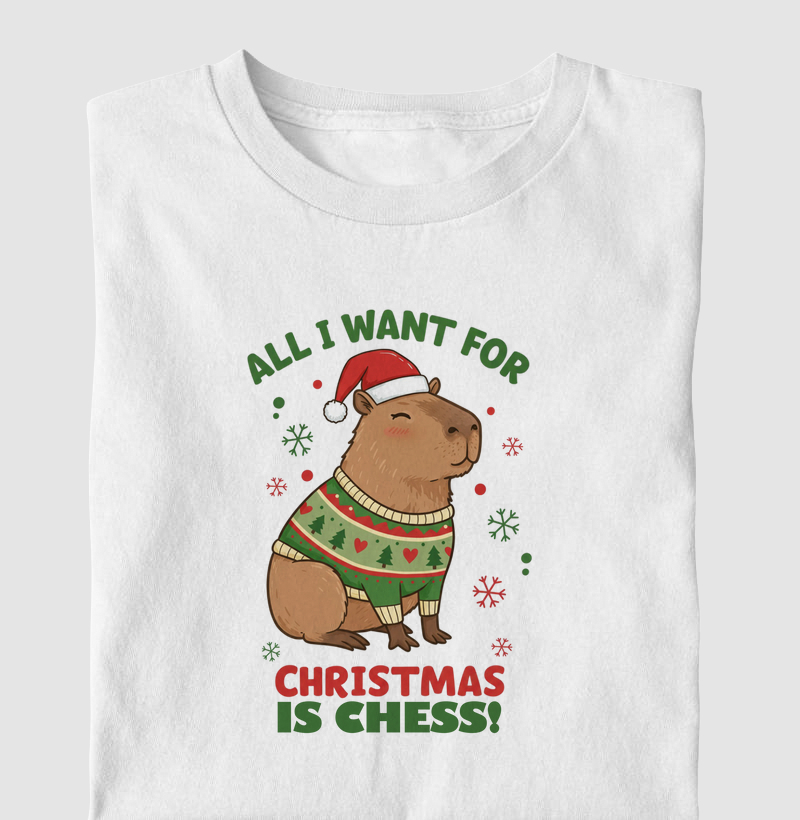 All I want for Christmas is CHESS!  - Camiseta Infantil