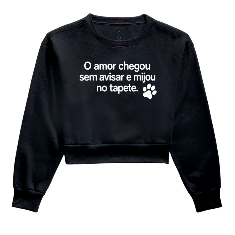 Amor de Cachorro - Cropped Moletom