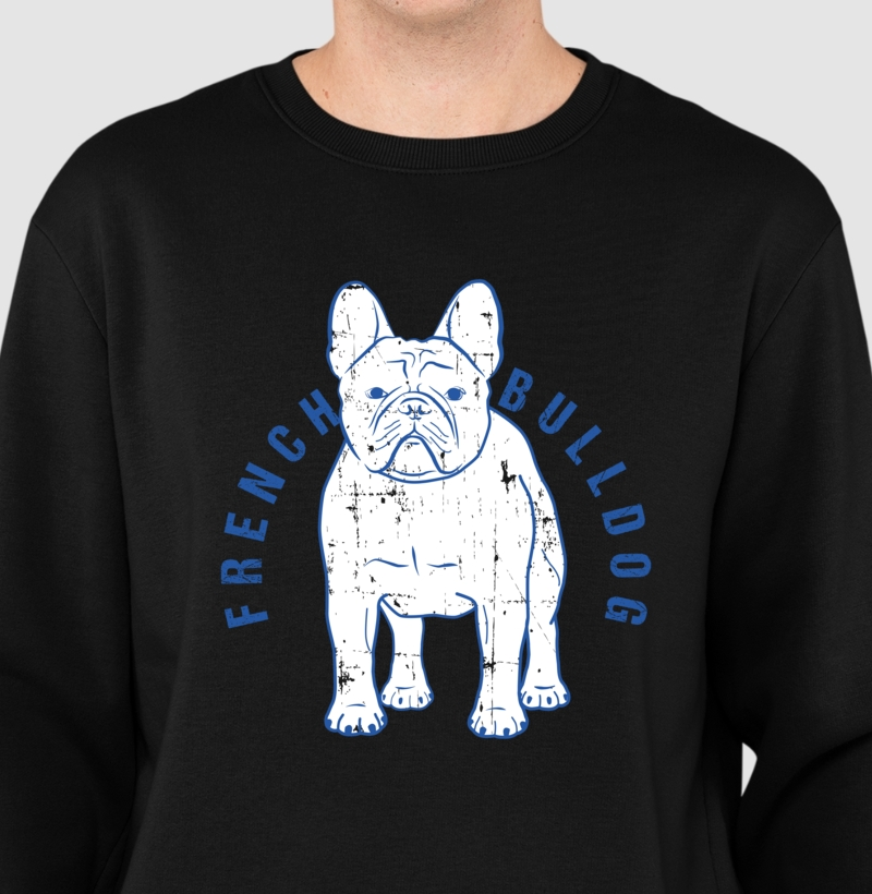 Suéter Moletom Buldogue Francês Desenho 02