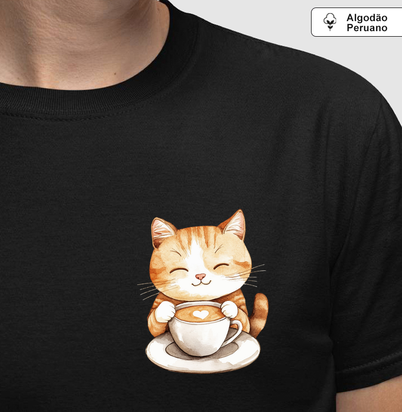 Aquarela: Gato & Café