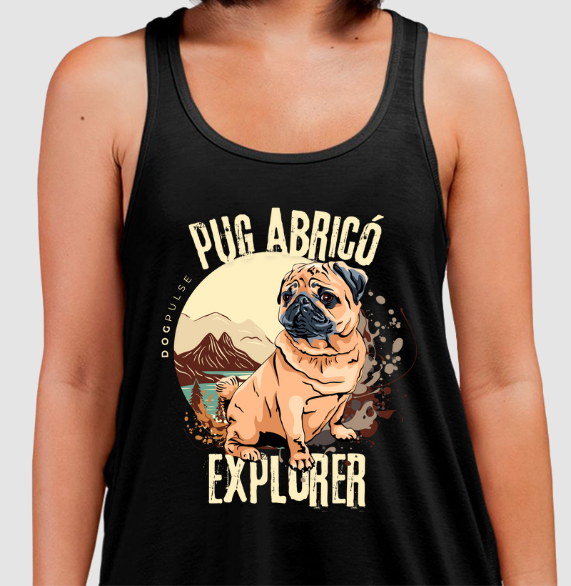 Camiseta Regata Dog Pulse Pug Abricó Explorer – Joyful Journeys