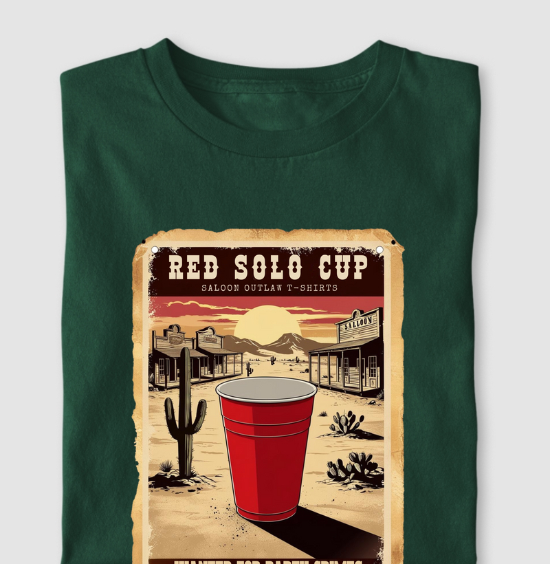 Saloon - Red Solo Cup, Wanted For Party Crimes