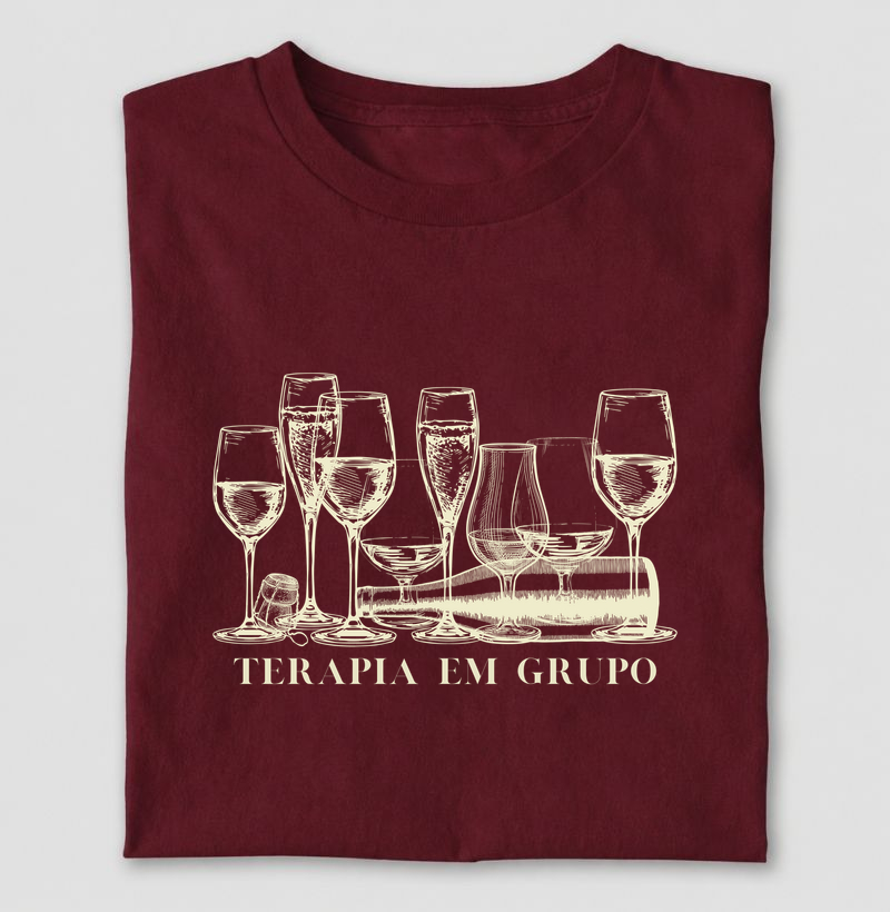 Camiseta Vinho - Terapia em Grupo