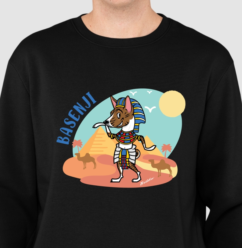 Suéter Moletom Basenji Faraó Tigrado