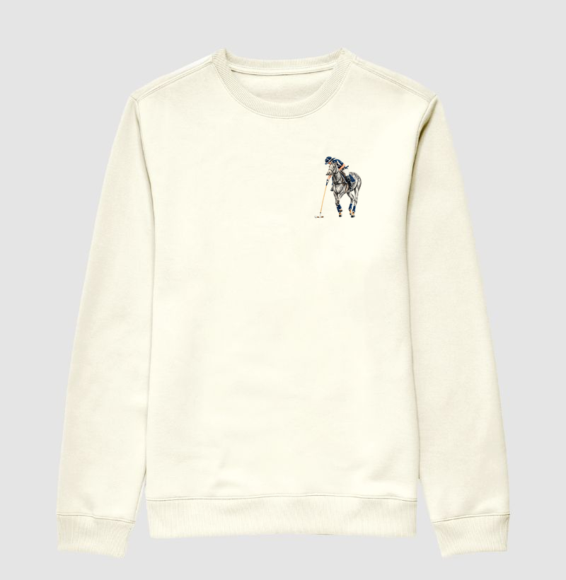 Polo - Tordilho Blue&White (Peito) - Suéter Moletom