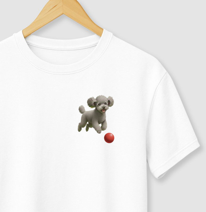 Poodle Cinza Minimalista