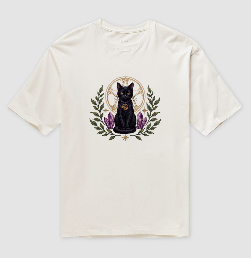 Black cat magic - Camiseta Oversized