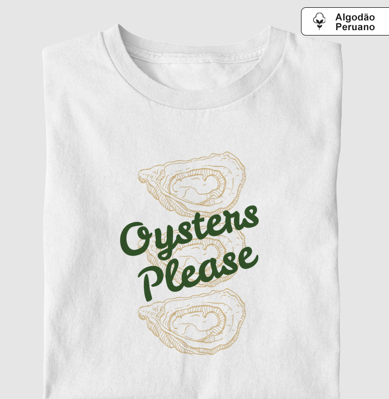 Camiseta Oysters Please Bege