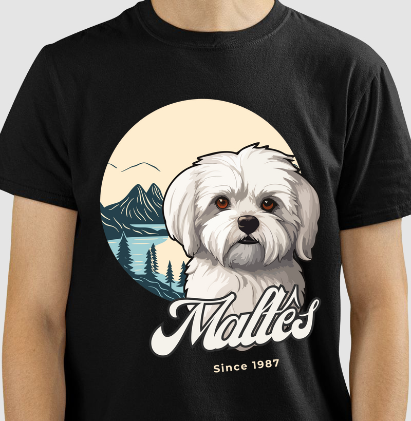 Camiseta Maltês Busto Dog Pulse