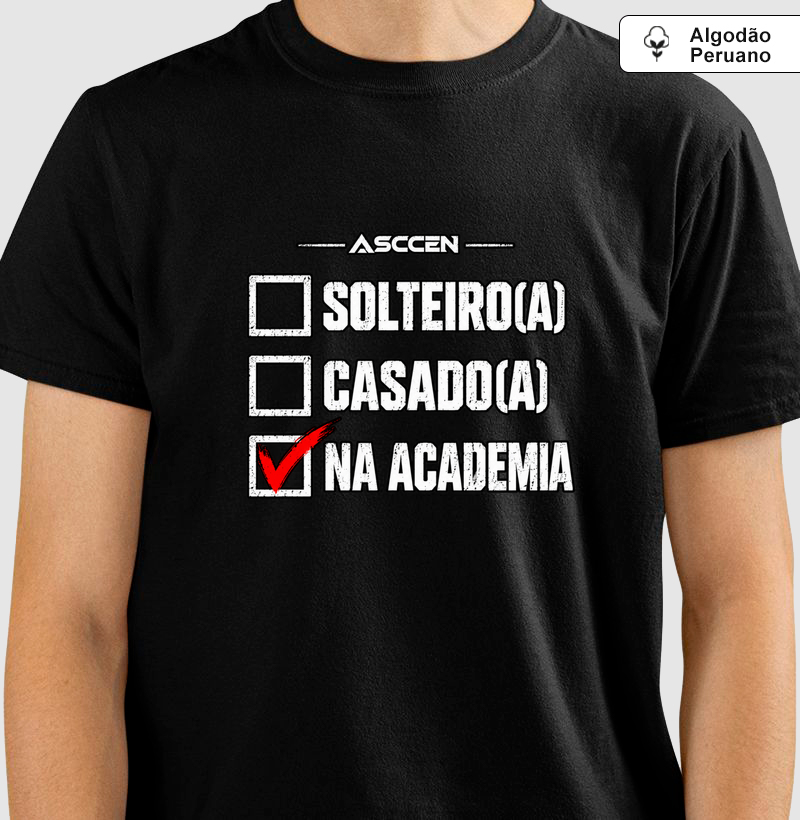 CAMISETA NA ACADEMIA - Camiseta Algodão Peruano