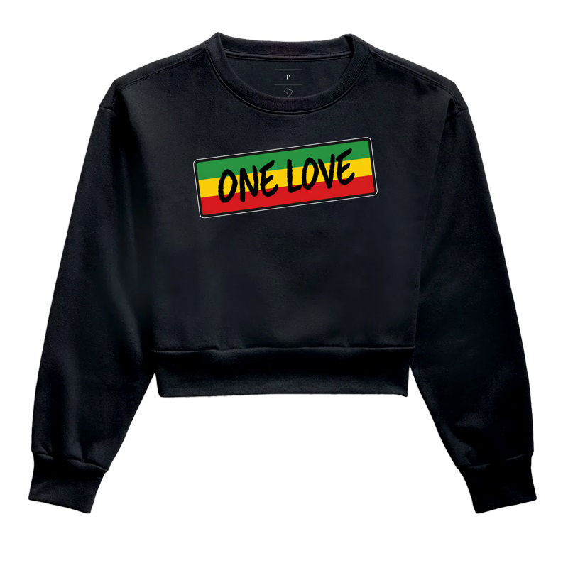 One Love - Cropped Moletom