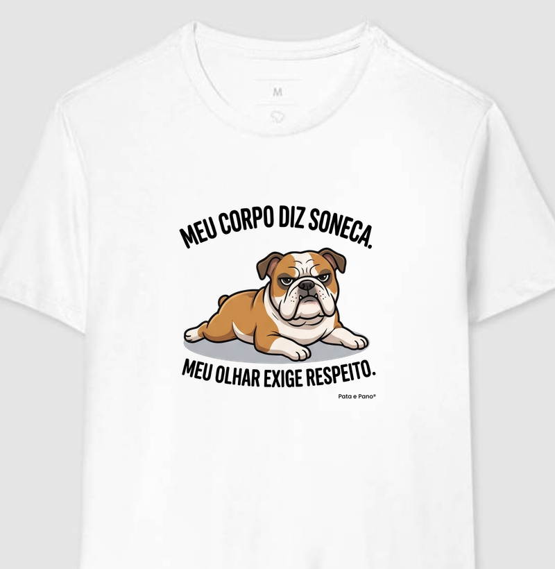 CAMISETA BULLDOGUE INGLÊS OLHAR