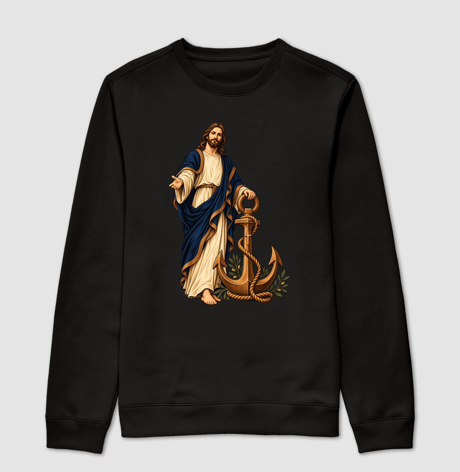 Âncora da Esperança - Cristo Vivo - Suéter Moletom