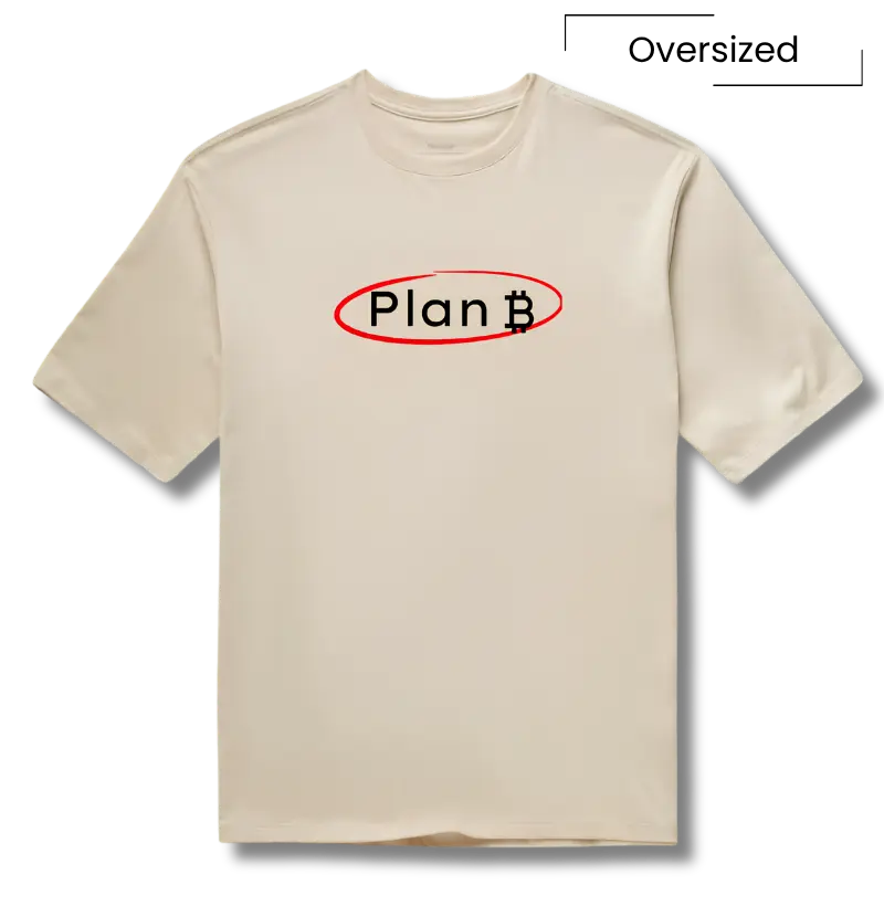 Camiseta Bitcoin Plan B - Camiseta Oversized