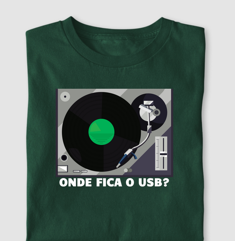 Onde fica o USB? — Aqui é agulha no groove!